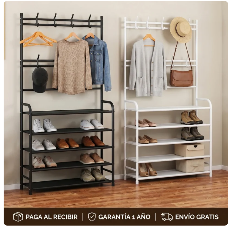 PROMO -🚨 Compra 1 y LLÉVATE 2  🚨 - Organizador de 5 niveles - Zapatero y Ropero
